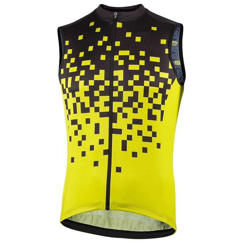 Men's Cycling Vest Sleeveless Mountain Bike MTB Road Bike Cycling Yellow Red Sky Blue Bike Breathable Quick Dry Reflective Strips Polyester Spandex Sports Geometric Clothing Apparel3