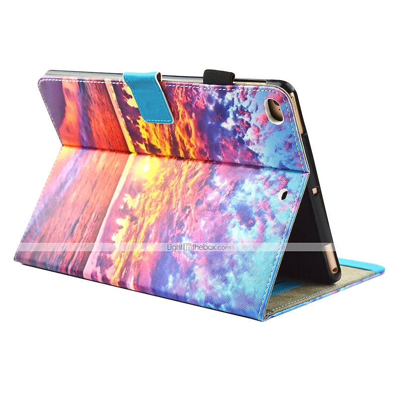 Tablet Case Cover For Apple iPad Air 5th 4th 10.9" ipad 9th 8th 7th Generation 10.2 inch 360° Rotation Magnetic Shockproof Butterfly Panda Scenery TPU PU Leather3