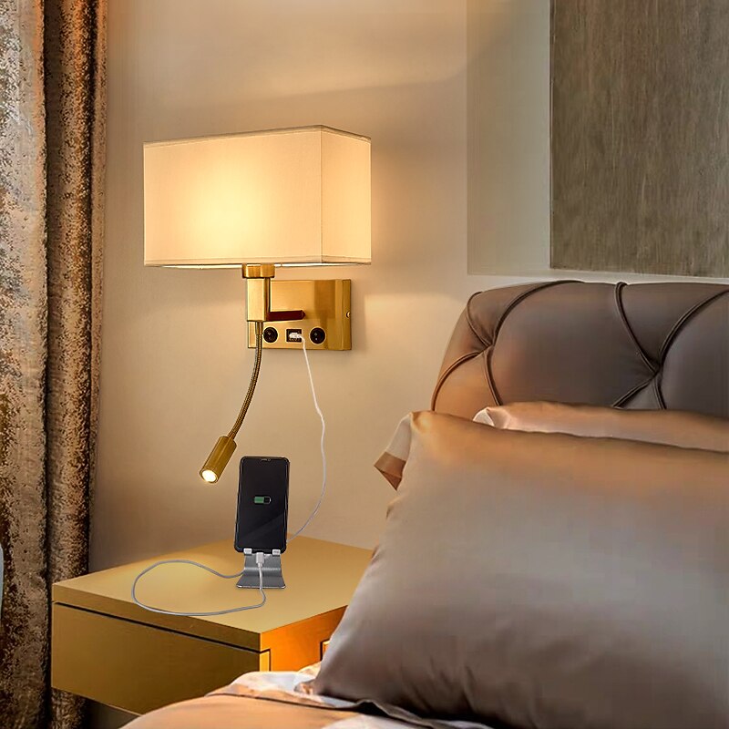 Modern Nordic Style Indoor Wall Lights Bedroom Dining Room Metal LED Wall Light 85-265V 5 W4