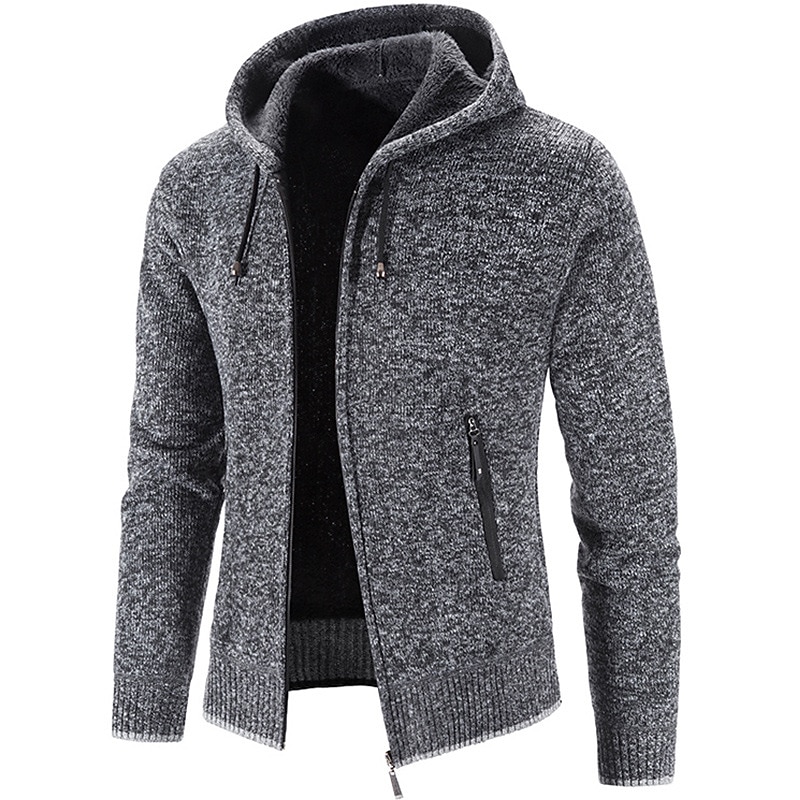 Men's Hoodie 8839 light gray 8839 brown 8839 blue gray 8839 dark gray Cool Winter Clothing Apparel Hoodies Sweatshirts