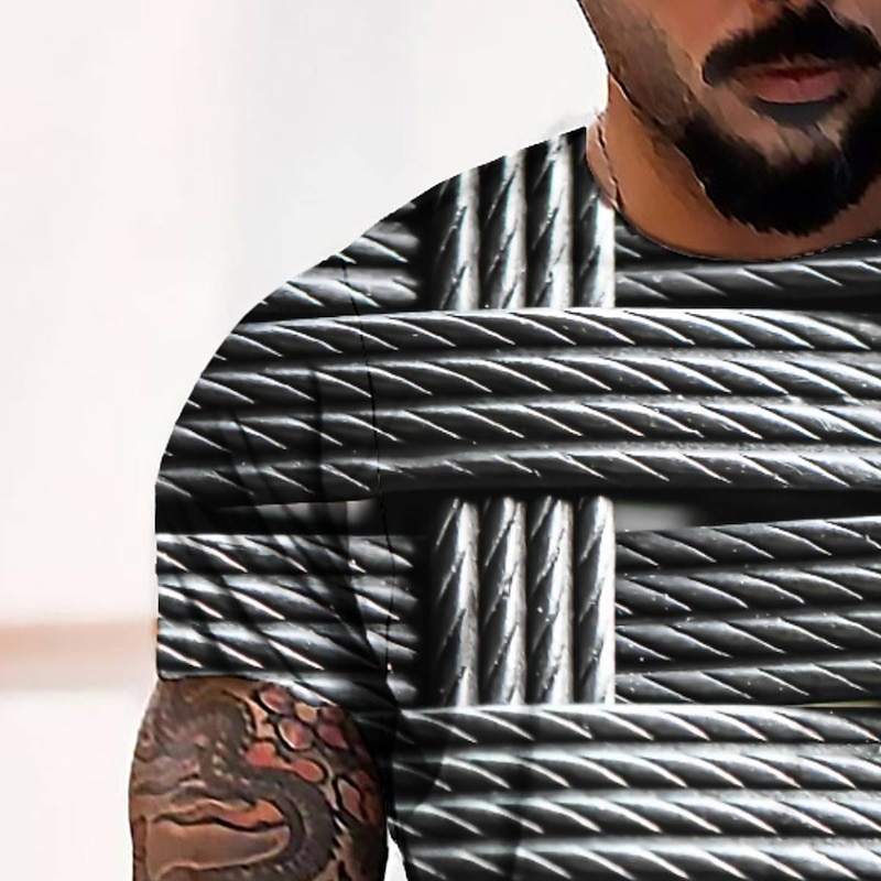 Men's Graphic T Shirt Tee Short Sleeve T shirt 3D Print Round Neck Shirt Fashion Cool Designer Casual Daily Weekend Blue Brown Green Summer Clothing Apparel Normal S M L XL 2XL 3XL 4XL3