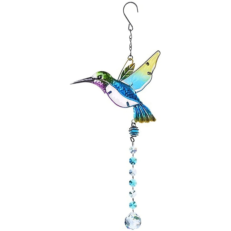 Suncatcher Bird Crystal Ball Prism Window Visor Rainbow Maker Pendant Sun Catcher3