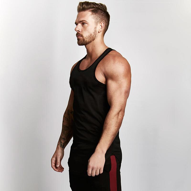 Men's Tank Top Vest Top Undershirt Sleeveless Shirt Sleeveless Crew Neck Summer Solid Color Sports Fashion Lightweight Vacation Casual Daily Black White Red Top Tee for Men2