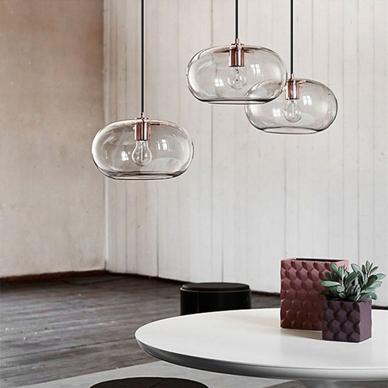 30 cm Single Design Pendant Light Glass Glass Electroplated Nordic Style 110-120V 220-240V4