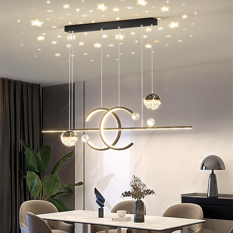 LED Pendant Light Modern Luxury Dining Room Projection Lamp Creative Personality Starry Sky Bar Chandelier4