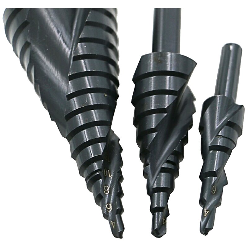 Step Drill Bit Nitrided Triangular Spiral 5-stage 4-12mm Electric drill Anti-Wear Wall punching / Steel drilling4
