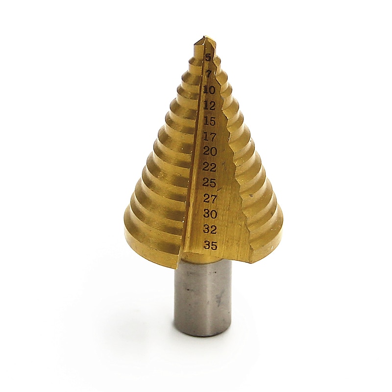 Titanium 5-35mm Step Drill Bit Anti-wear Wall Punching / Steel Drilling3