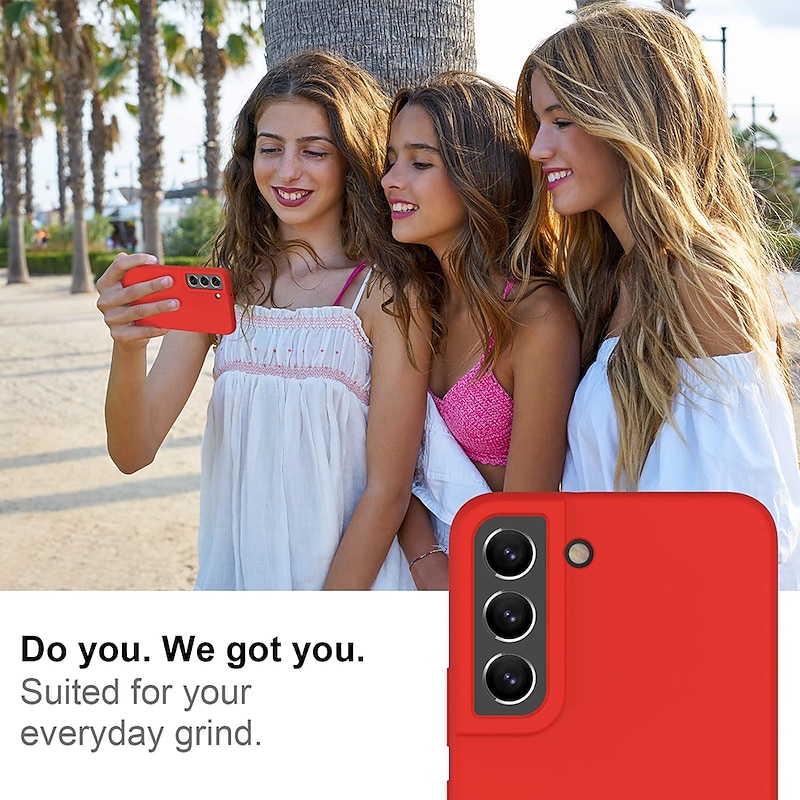 Phone Case For Samsung Galaxy S25 S24 S23 S22 S21 FE S21 Ultra Plus S20 A32 Back Cover Silicone Case anti-drop Shockproof Solid Colored Silicone2