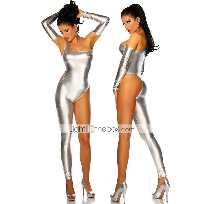 Zentai Suits Cosplay Costume Catsuit Motorcycle Girl Carnival Costume Full Body Suit Women's Sexy Costume Solid Colored Spandex Latex Costume for Halloween Carnival Masquerade Adults'3