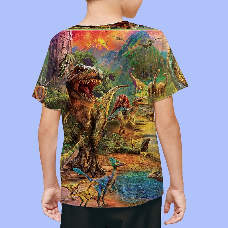 Boys 3D Animal Dinosaur T shirt Short Sleeve 3D Print Summer Spring Active Sports Fashion Polyester Kids 3-12 Years Outdoor Daily Indoor Regular Fit2