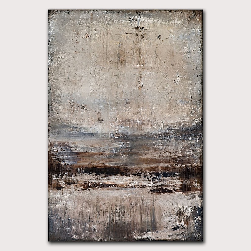 Oil Painting Hand Painted Horizontal Panoramic Abstract Landscape Modern Stretched Canvas2