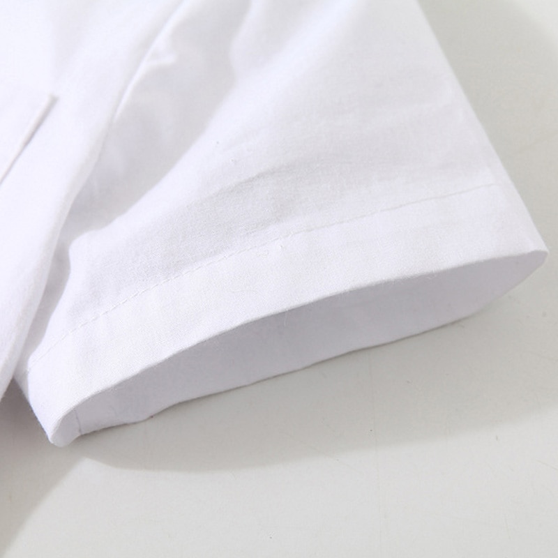 2 Pieces Ring Bearer Suit Boys Kids Toddler Shirt & Shorts Clothing Set Outdoor Party Cute Cool Gentle Solid Color White Cotton4