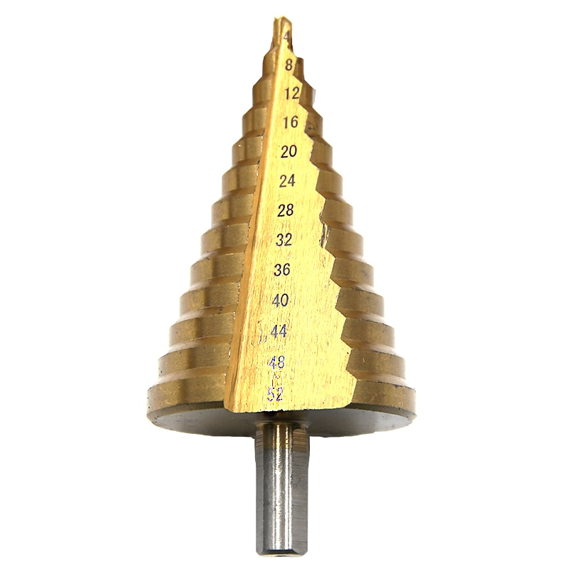 HSS Step Drill Bits 4mm-52mm Titanium shank Woodworking Power Tools Shank