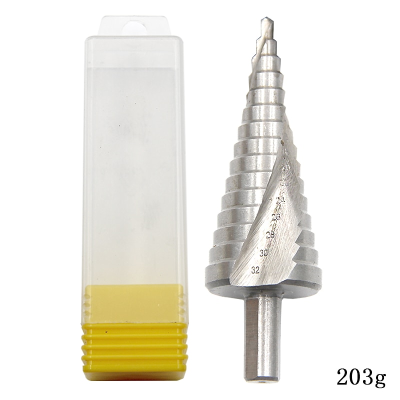 4-32mm Step Drill Bit Natural color Triangular Spiral 15 step Plastic Tube Packaging  Anti-Wear Wall punching / Steel drilling2