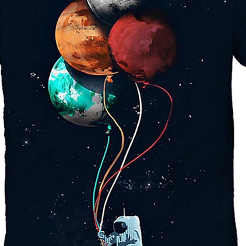 Boys 3D Astronaut T shirt Short Sleeve 3D Print Summer Spring Active Sports Fashion Polyester Kids 3-12 Years Outdoor Daily Indoor Regular Fit3