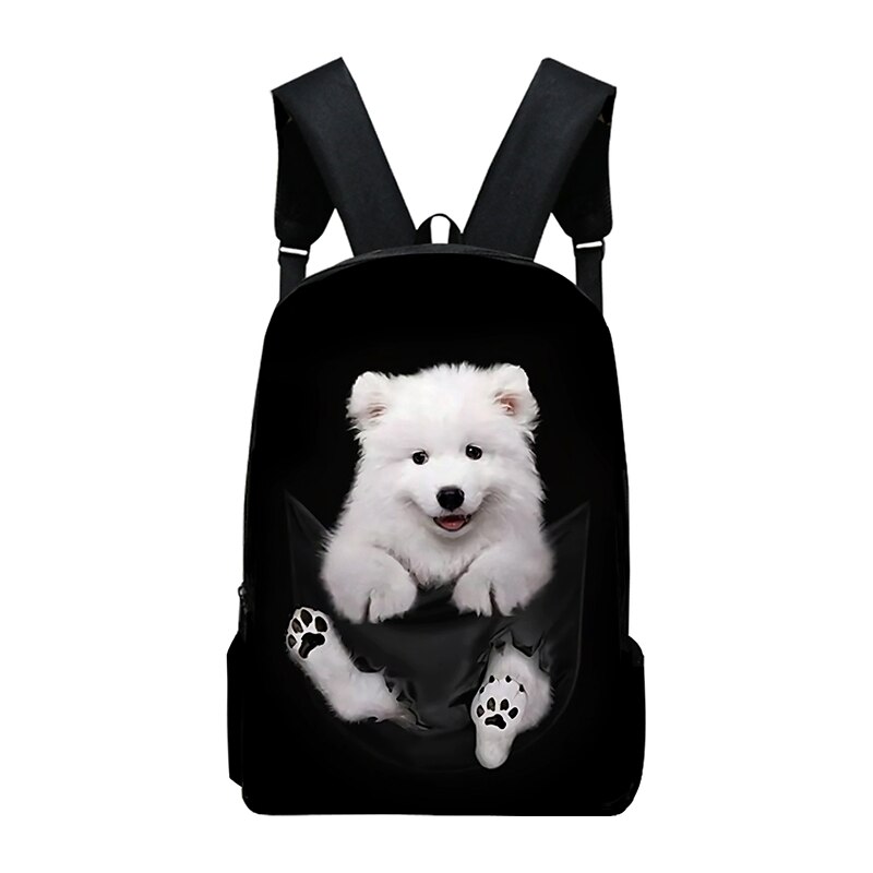 Cute Polar Bear Print Backpack for Kids – Adorable 3D Animal School Bag for Boys and Girls with Fur Effect Design2