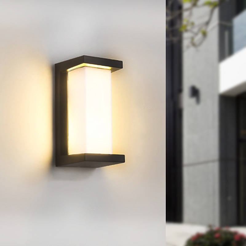 Modern Outdoor Wall Light LED Waterproof Courtyard Hallway Stair Light Acrylic Wall Lights 220-240V 10 W