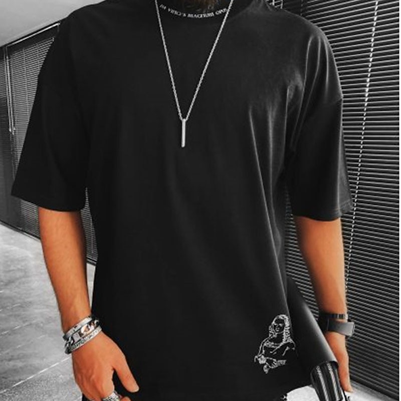 Men's Portrait T Shirt Casual Style Cotton Short Sleeve Graphic Shirt Black White Gray Comfortable Tee Vacation Casual Fashion Designer Clothing2