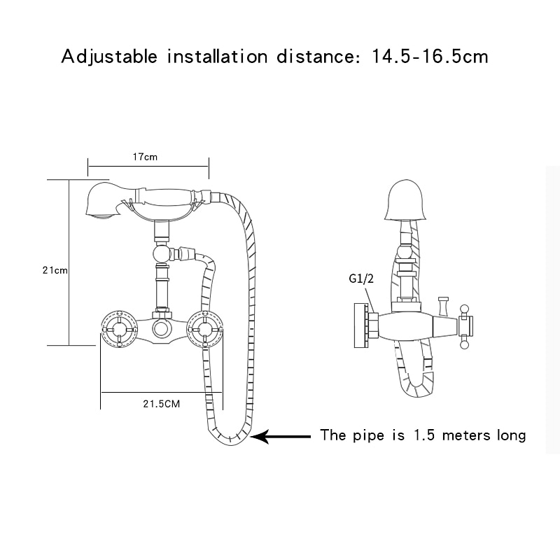 Shower Faucet / Body Jet Massage Set - Handshower Included pullout Rainfall Shower Antique / Vintage Style Antique Brass Mount Inside Brass Valve Bath Shower Mixer Taps3