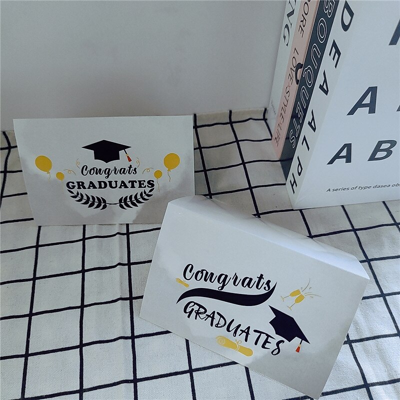 New Congrats Graduates Celebration Graduation Greeting Card Set Student Graduation Season with Envelope 12Pcs2