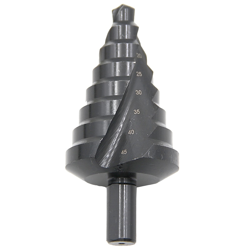 10-45mm Step Drill Bit Nitridation Anti-wear Wall Punching / Steel Drilling