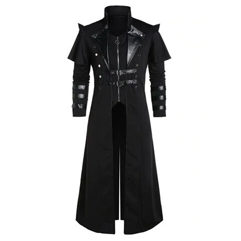Punk & Gothic Medieval Steampunk Coat Masquerade Plague Doctor Plus Size Fancy Dress Men's Carnival Masquerade Party Adults' Coat4