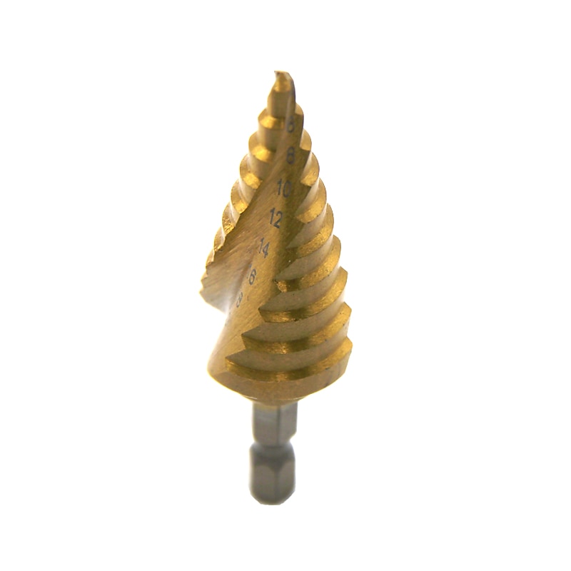 Step Drill Bits HSS 4mm-22mm Woodworking Power Tools 1/4 Hex Shank Wholesale Price High Quality Metal Drilling Titanium4