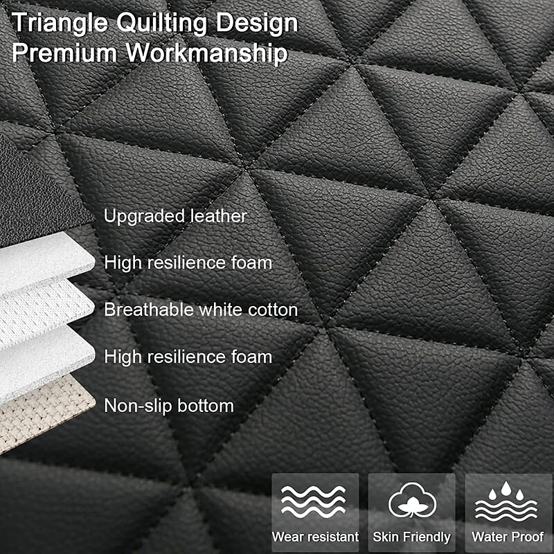 StarFire High End Luxury PU Leather Car Seat Cover Protector, Front Seat Bottom, Compatible with 90% Vehicles3