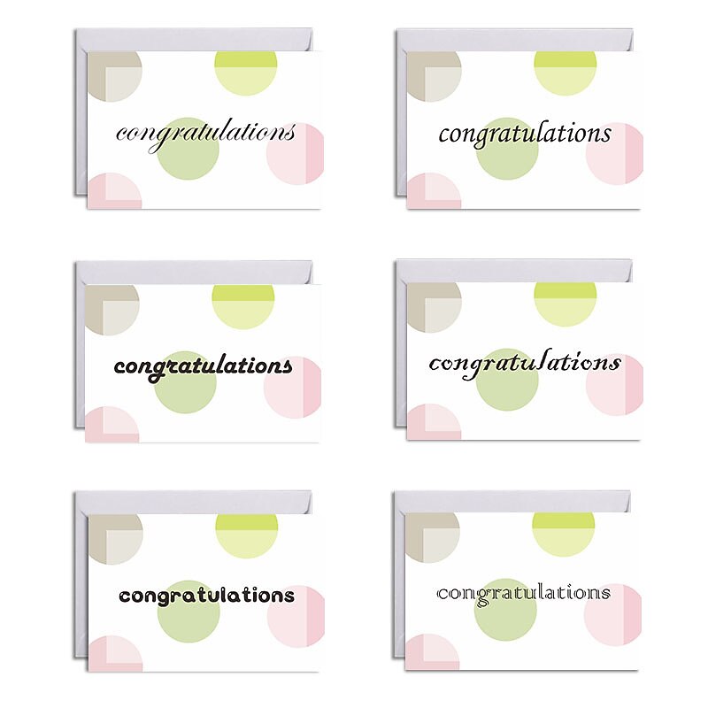 Simple Geometric Wave Point Elements Congratulations Graduation Congratulations Cards 12 Greeting Cards with Envelopes
