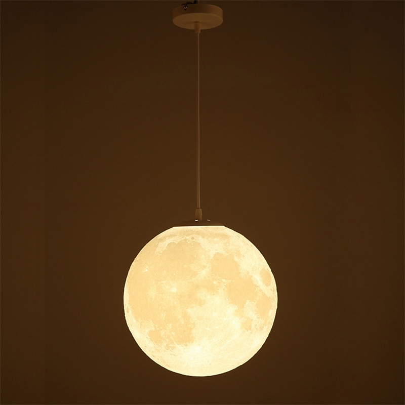 30/35cm 3D Printing Pendant Light LED Globe Design Moon Artistic Style Home Deco. Creative Hanging Light4