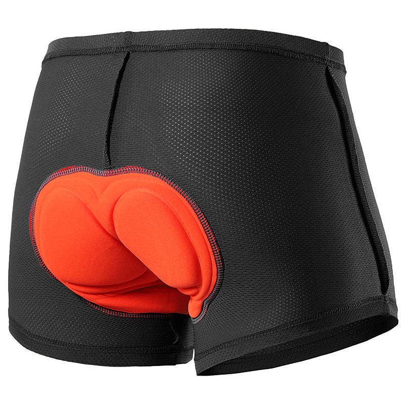 Arsuxeo Men's Cycling Under Shorts Cycling Underwear Black Bike Underwear Shorts Padded Shorts Chamois Mountain Bike MTB Road Bike Breathable 3D Pad Quick Dry Anatomic Design Sports Polyester Coolmax®4