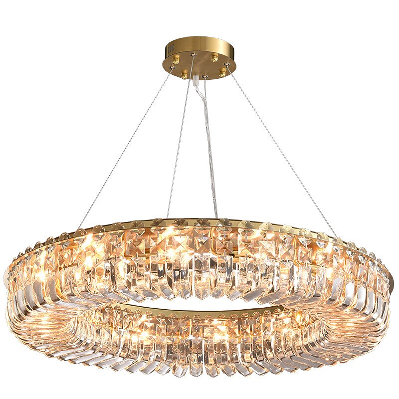 60 cm Chandelier Crystal Pendant Light LED Metal Electroplated Modern 220-240V3