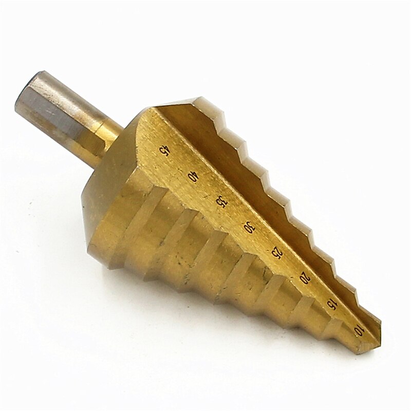 10-45mm Step Drill Bit Electric drill Titanium Anti-Wear Wall punching / Steel drilling2