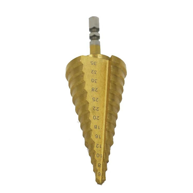 6-35mm Step Drill Bit Titanium Anti-Wear Wall punching / Steel drilling4