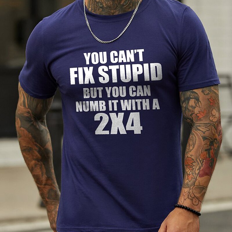 Men's Letter T Shirt Casual Style Cotton Short Sleeve Graphic Shirt Black White Blue Comfortable Tee Vacation Casual Fashion Designer Clothing2