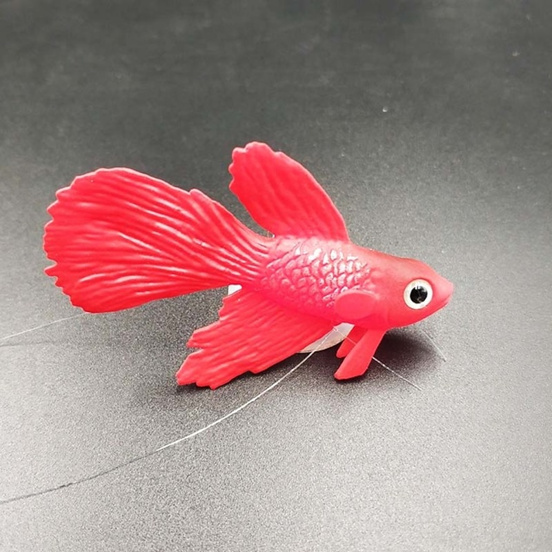 2 Pieces Artificial Aquarium Fishes Plastic Fish Realistic Artificial Moving Floating Orange Goldfish Fake Fish Ornament Decorations for Aquarium Fish Tank