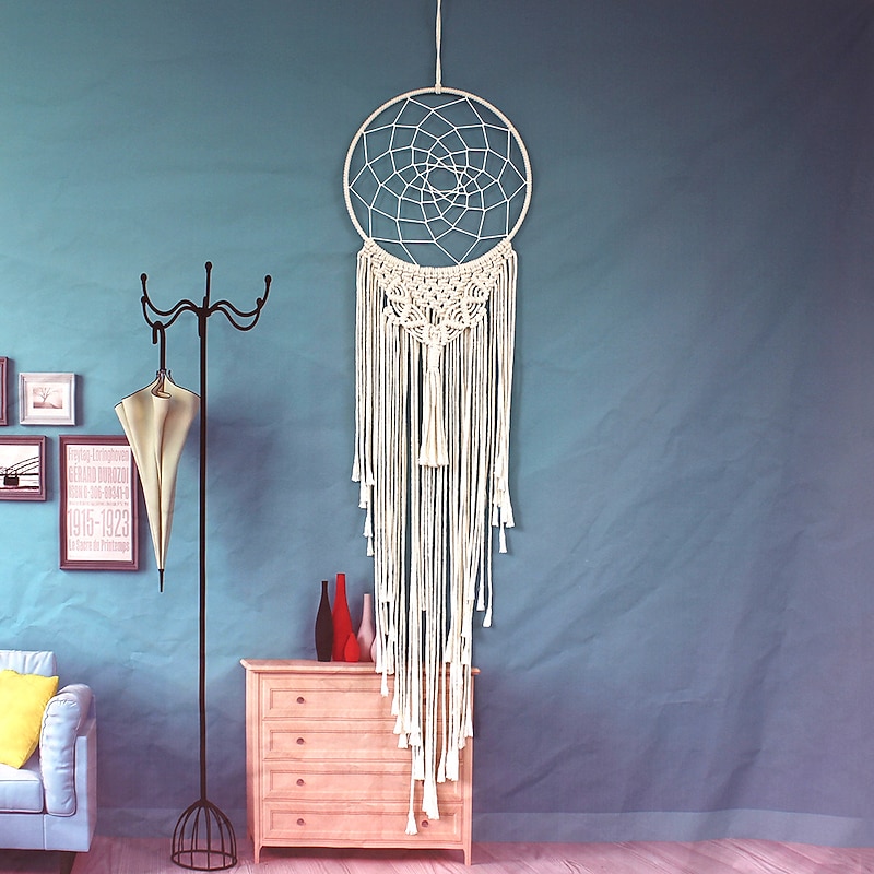 Dream Catcher Handmade Birthday Gift Feather Hook Flower Wind Chimes Ornament Wall Hanging Decor Art Boho Style