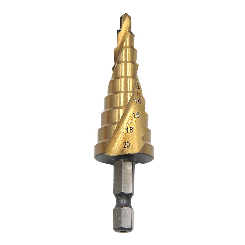 Step Drill Nylon Bag Packing 3pcs HSS Spiral Grooved Core Cone With Center Punch Bits1/4 Hex Shank 4mm To 12mm 20mm 32mm Chamfer Hole Cut Cutter4