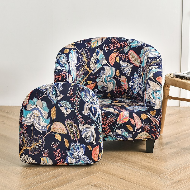 Club Chair Slipcover Barrel Chair Slipcover Stretch Armchair Covers Tub Chair Covers Sofa Cover Couch Furniture Protector With Seat Cushion Cover Couch Covers for Living Room3