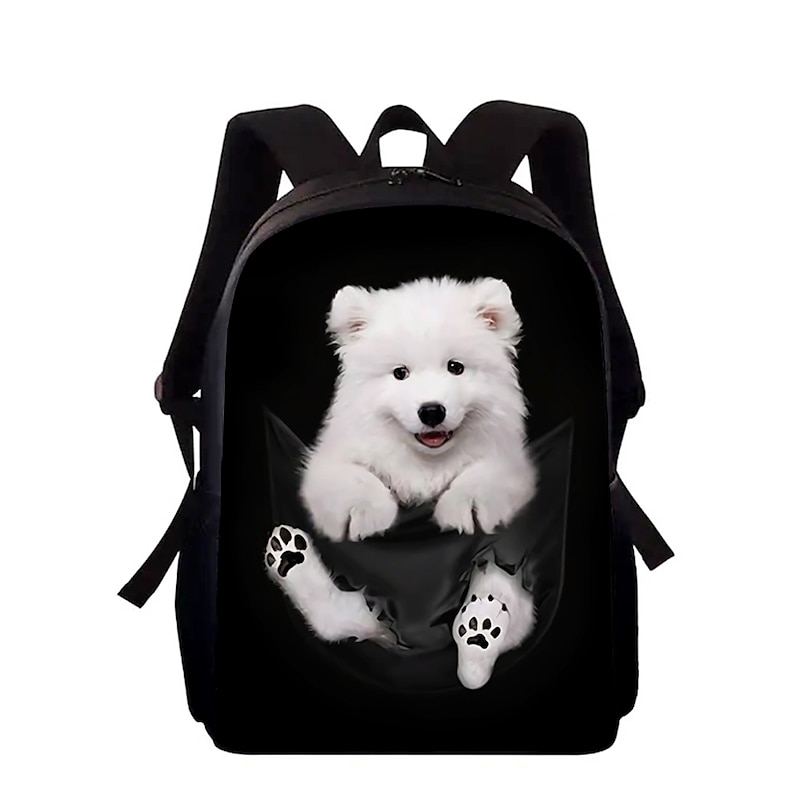 Cute Polar Bear Print Backpack for Kids – Adorable 3D Animal School Bag for Boys and Girls with Fur Effect Design
