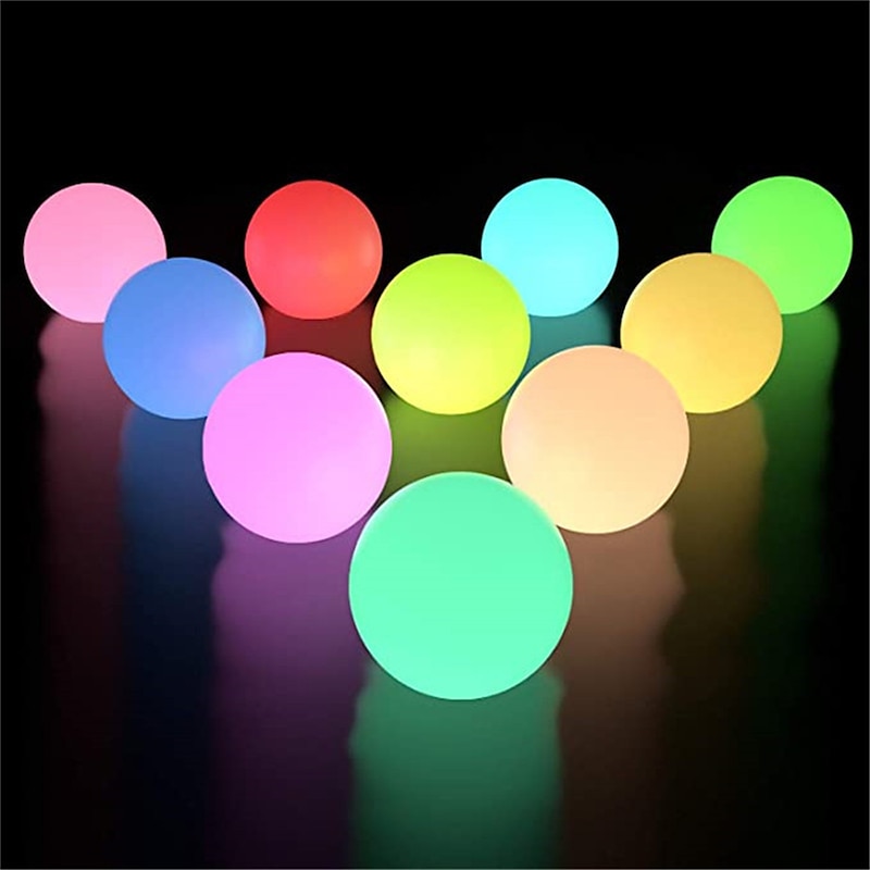Floating Pool Lights 6pcs 2pcs 16 Color Changing RGB LED Ball Lights IP67 Waterproof 7.8cm Hot Tub Night Lights Pool Toys4