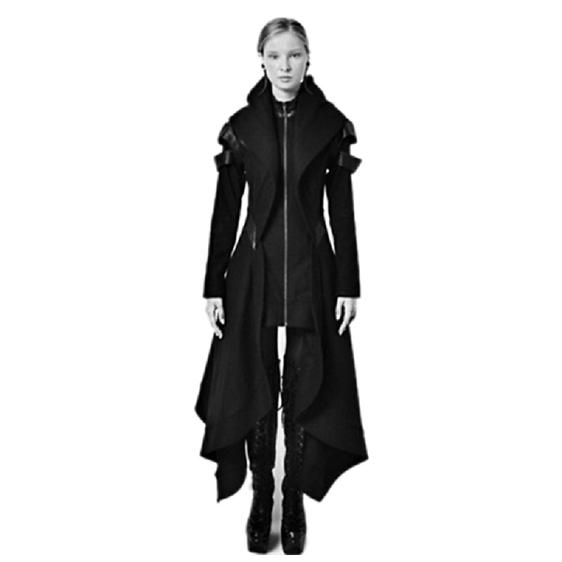 Vintage Punk & Gothic Medieval Maxi Coat Plague Doctor Plus Size Asymmetric Hem Fancy Dress Women's Halloween Carnival Masquerade Performance Party Adults' Coat Fall & Winter3