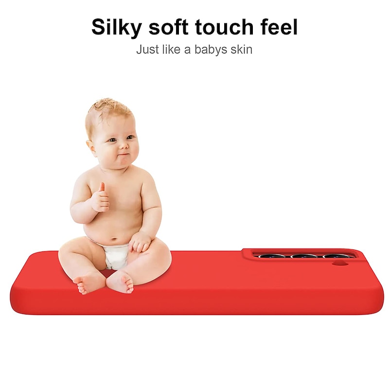 Phone Case For Samsung Galaxy S25 S24 S23 S22 S21 FE S21 Ultra Plus S20 A32 Back Cover Silicone Case anti-drop Shockproof Solid Colored Silicone4