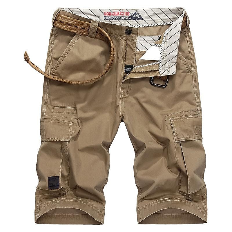 Men's Cargo Shorts Work Pants Hiking Shorts Summer Spring Outdoor Lightweight Soft Comfortable Breathable Bottoms Wine Red Bean Green Fishing Climbing Beach 30 31 32 33 34
