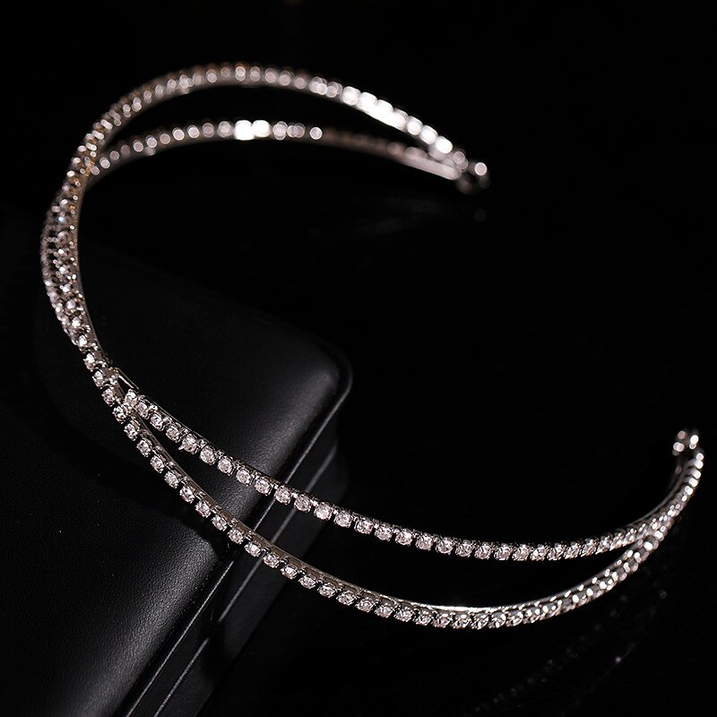 Crown Tiaras Headbands Headpiece Rhinestone Alloy Wedding Party / Evening Retro Sweet With Crystal / Rhinestone Split Joint Headpiece Headwear4