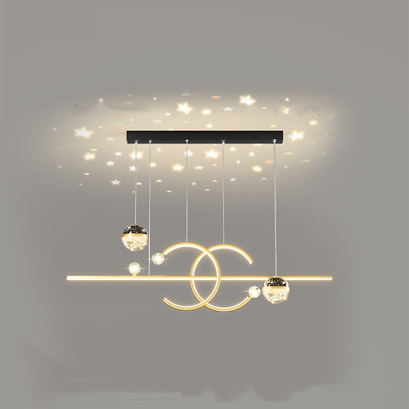 LED Pendant Light Modern Luxury Dining Room Projection Lamp Creative Personality Starry Sky Bar Chandelier3