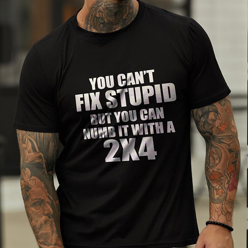 Men's Letter T Shirt Casual Style Cotton Short Sleeve Graphic Shirt Black White Blue Comfortable Tee Vacation Casual Fashion Designer Clothing3