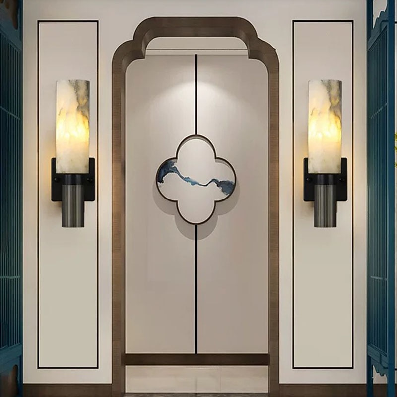 Modern Indoor Wall Light LED Marble Designer Living Room Bedroom Hallway Stair Light Wall Lights 220-240V 5 W2