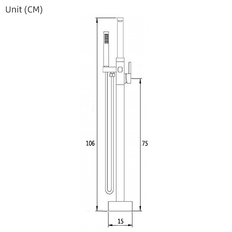 Bathtub Faucet - Contemporary Electroplated Free Standing Brass Valve Bath Shower Mixer Taps3