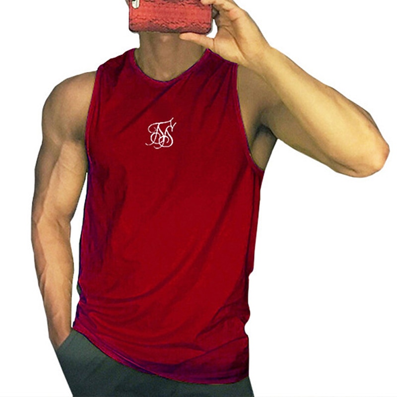 Men's Tank Top Vest Top Undershirt Sleeveless Shirt Sleeveless Crew Neck Summer Graphic Prints Fashion Lightweight Breathable Print Outdoor Street Casual Black White Yellow Top Tee for Men4